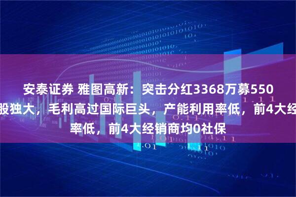 安泰证券 雅图高新：突击分红3368万募5500万补流，一股独大，毛利高过国际巨头，产能利用率低，前4大经销商均0社保